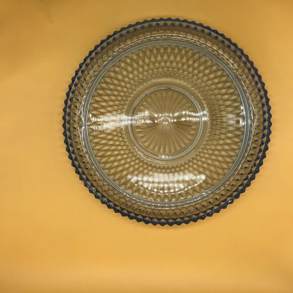 Vintage Indiana blue depression glass large plater - 002088 - Picture 3 of 3